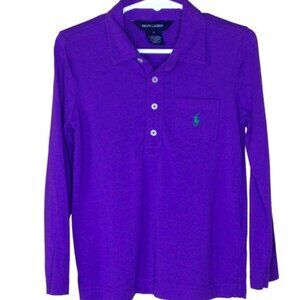 Ralph Lauren Long Sleeve Polo Shirt Boy's Purple 4
